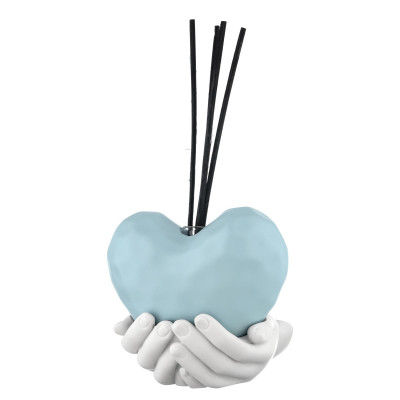 Bongelli Preziosi Mani Cuore Bottiglia profumatore in marmorino Colore: Celeste