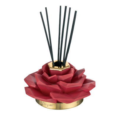 Bongelli Preziosi Bottiglia profumatore piccola dal design moderno con bastoncini Colore: Rosso