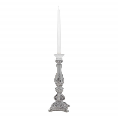 Bongelli Preziosi Flame Candelabro alto in marmorino dal design moderno ed elegante Colore: Grigio