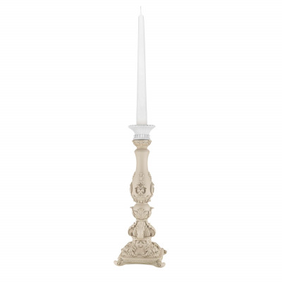 Bongelli Preziosi Flame Candelabro alto in marmorino dal design moderno ed elegante Colore: Nocciola