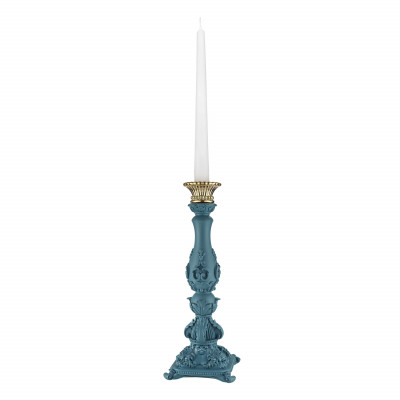 Bongelli Preziosi Flame Candelabro alto in marmorino dal design moderno ed elegante Colore: Ottanio