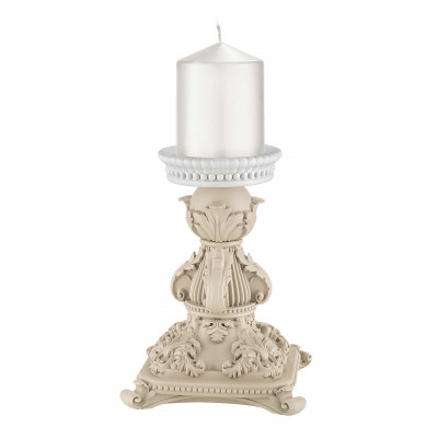 Bongelli Preziosi Flame Candelabro basso in marmorino dal design moderno ed elegante Colore: Nocciola
