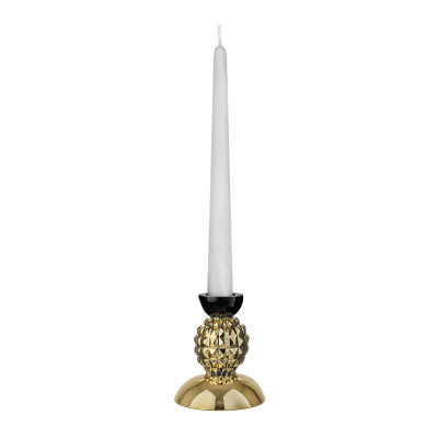 Bongelli Preziosi Diamond Candelabro basso per una candela in marmorino dal design elegante Colore: Oro