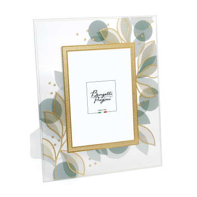 Bongelli Preziosi - Sfere e Fiori - Cornice portafoto in vetro dal design moderno - Colore: Trasparente - Foto 13x18 - SKU: CR423/V