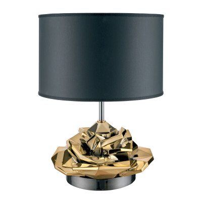  Bongelli Preziosi - Lampada da tavolo dal design moderno con paralume in tessuto e PVC - 1 Lampadina E27 60W - IP20 - SKU: ME2489 