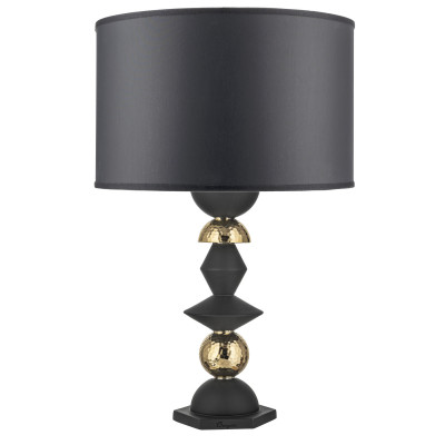  Bongelli Preziosi - Liberty - Lampada da tavolo in amrmorino con paralume in tessuto nero - 1 Lampadina E27 60W - SKU: ME2672/N 