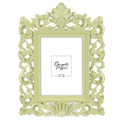Bongelli Preziosi - Barocco - Portafoto da tavolo barocco in marmorino dal design moderno ed elegante - Colore: Verde - Foto 15x20 - SKU: ME2355/V