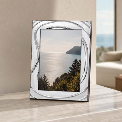 Bongelli Preziosi Portafoto da tavolo con cornice dal design moderno in argento Foto 13x18 Colore: Argento
