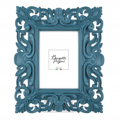 Bongelli Preziosi - Barocco - Portafoto da tavolo in stile barocco in marmorino dal design moderno ed elegante - Colore: Ottanio - Foto 13x18 - SKU: ME2356/OV