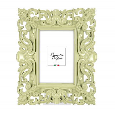 Bongelli Preziosi - Barocco - Portafoto da tavolo in stile barocco in marmorino dal design moderno ed elegante - Colore: Verde - Foto 13x18 - SKU: ME2356/V