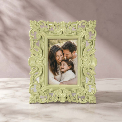 Bongelli Preziosi Barocco Portafoto da tavolo in stile barocco in marmorino dal design moderno ed elegante Foto 13x18 Colore: Verde