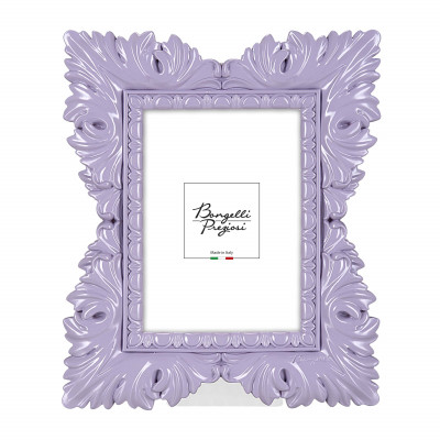 Bongelli Preziosi - Barocco - Portafoto da tavolo rettangolare in marmorino dal design moderno ed elegante - Colore: Lilla - Foto 15x20 - SKU: ME2358/LI