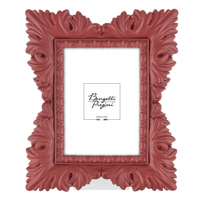 Bongelli Preziosi - Barocco - Portafoto da tavolo rettangolare in marmorino dal design moderno ed elegante - Colore: Rosso - Foto 15x20 - SKU: ME2358/RS