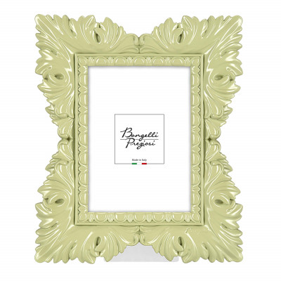 Bongelli Preziosi - Barocco - Portafoto da tavolo rettangolare in marmorino dal design moderno ed elegante - Colore: Verde - Foto 15x20 - SKU: ME2358/V