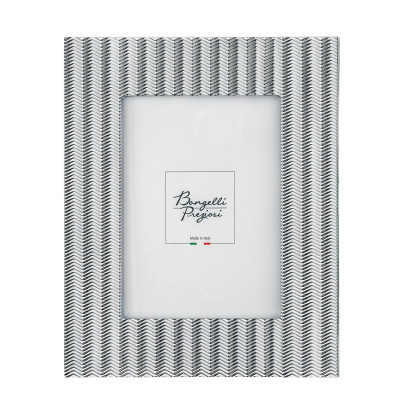 Bongelli Preziosi - Portafoto dal design moderno con cornice in marmorino - Colore: Argento - Foto 15x20 - SKU: ME2482/AG