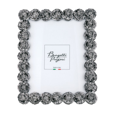 Bongelli Preziosi - Portafoto grande con cornice in marmorino dal design moderno - Colore: Cromato - Foto 18x24 - SKU: ME2490/2CF