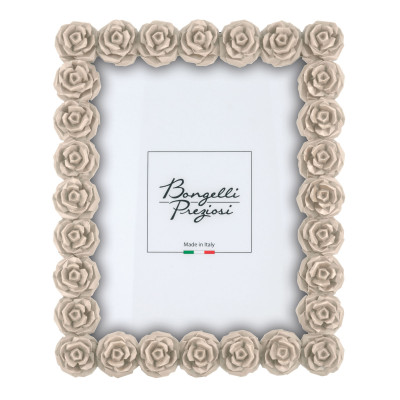 Bongelli Preziosi - Portafoto grande con cornice in marmorino dal design moderno - Colore: Nocciola - Foto 18x24 - SKU: ME2490/2N