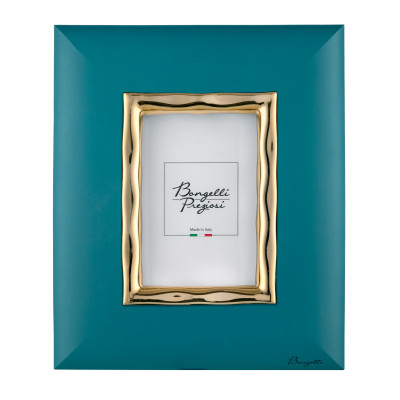 Bongelli Preziosi - Portafoto moderno con cornice in marmorino - Colore: Ottanio - Foto 13x18 - SKU: ME2475/OV