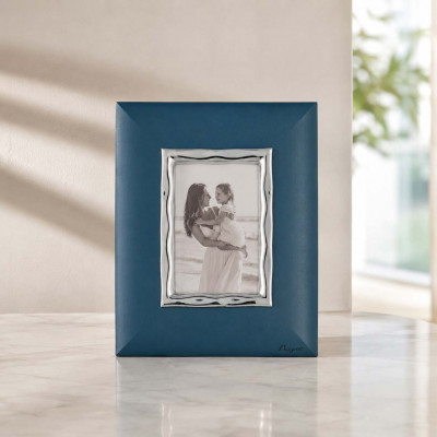 Bongelli Preziosi Portafoto moderno con cornice in marmorino Foto 13x18 Colore: Blu