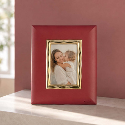 Bongelli Preziosi Portafoto moderno con cornice in marmorino Foto 13x18 Colore: Rosso
