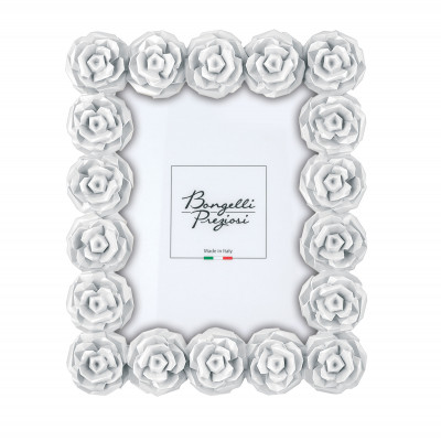 Bongelli Preziosi - Portafoto piccolo con cornice in marmorino dal design moderno - Colore: Bianco - Foto 6x9 - SKU: ME2490/1BI