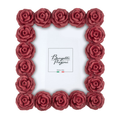 Bongelli Preziosi - Portafoto piccolo con cornice in marmorino dal design moderno - Colore: Rosso - Foto 6x9 - SKU: ME2490/1RS