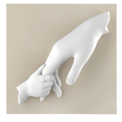 Bongelli Preziosi - Quadretto con pannello in legno e raffigurazione in marmorino con mani - SKU: ME2740