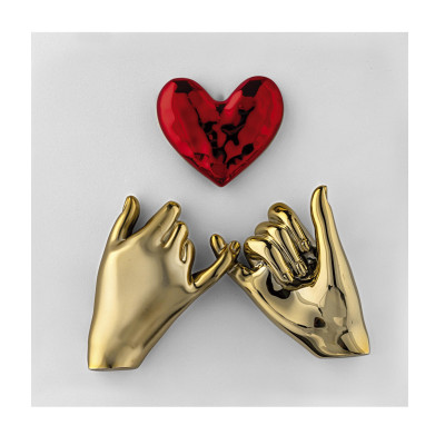  Bongelli Preziosi - Mani Cuore - Quadretto con pannello in legno e raffigurazione in marmorino - SKU: ME2617/1 