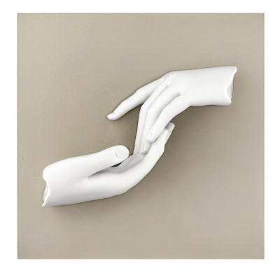 Bongelli Preziosi - Mani - Quadretto con pannello in legno e raffigurazione in marmorino - Colore: Nocciola/Bianco - SKU: ME2616/1N