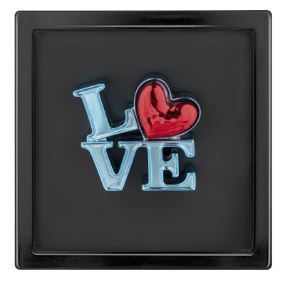 Bongelli Preziosi - Love - Quadretto con pannello in legno e scritta in marmorino - Colore: Nero/Blu - SKU: ME2618/1NE-BL
