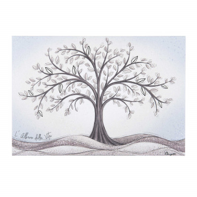 Bongelli Preziosi - Quadretto moderno con albero della vita 50x35 - Colore: Cipria - SKU: ME2099/3CP