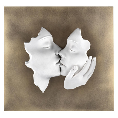 Bongelli Preziosi - Il Bacio - Quadro con pannello in legno e raffigurazione in marmorino - Colore: Bronzo - SKU: ME2615/INV