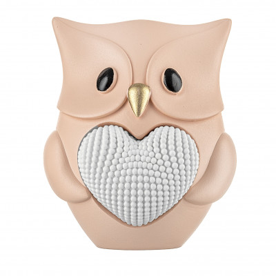 Bongelli Preziosi Animaletti Scultura con gufetto piccolo in marmorino Colore: Rosa