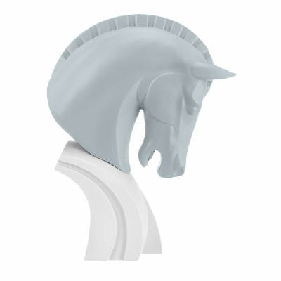 Bongelli Preziosi Horse Scultura da tavolo Cavallo grande in marmorino dal design moderno ed elegante Colore: Carta da Zucchero