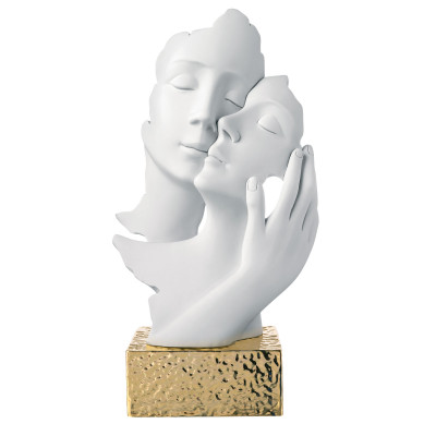 Bongelli Preziosi - Scultura da tavolo grande in marmorino con abbraccio innamorati - SKU: ME2502/2