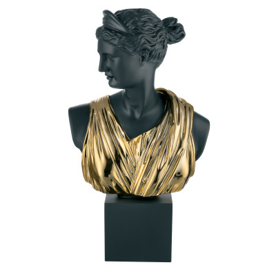 Bongelli Preziosi Scultura da tavolo in marmorino dal design classico busto donna Colore: Nero