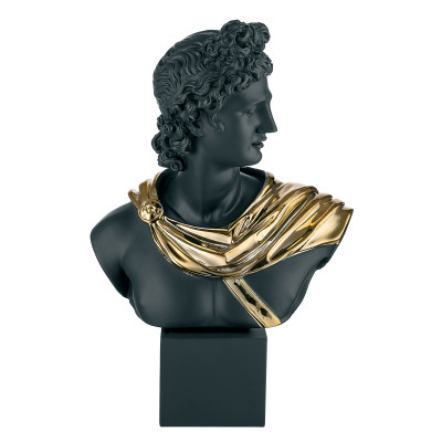 Bongelli Preziosi Scultura da tavolo in marmorino dal design classico busto uomo Colore: Nero