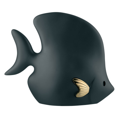 Bongelli Preziosi Scultura da tavolo media in marmorino dal design moderno pesce Colore: Nero