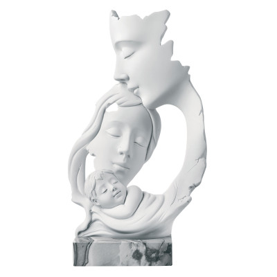 Bongelli Preziosi Scultura da tavolo grande in marmorino con la famiglia Colore: Marmo Bianco