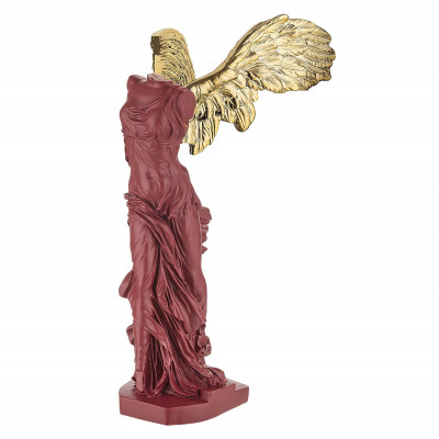 Bongelli Preziosi Nike Scultura da tavolo piccola in marmorino dal design moderno ed elegante Colore: Rosso/Oro