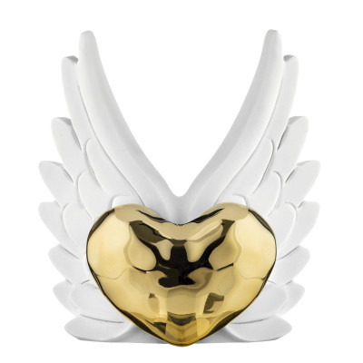 Bongelli Preziosi Cuore Ali Scultura dal design moderno Colore: Bianco/Oro