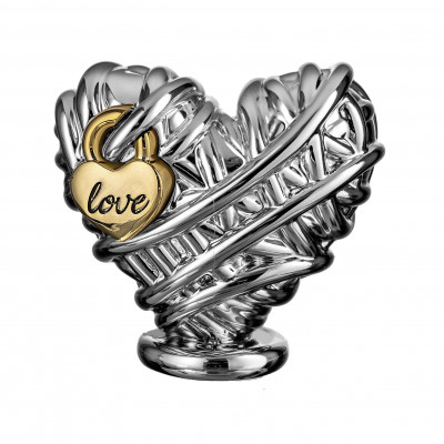 Bongelli Preziosi Gomitolo Scultura grande con cuore e lucchetto in marmorino Colore: Argento