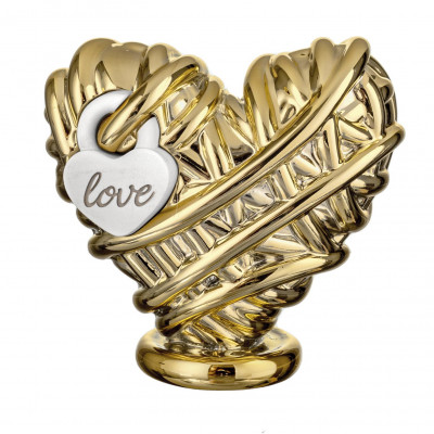 Bongelli Preziosi Gomitolo Scultura grande con cuore e lucchetto in marmorino Colore: Oro