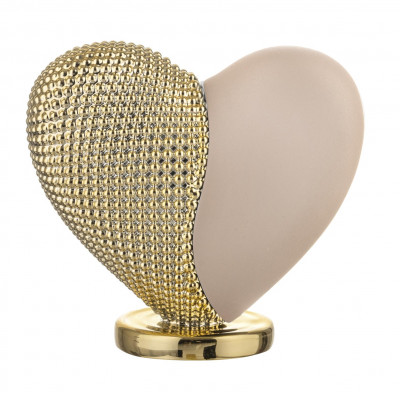 Bongelli Preziosi Cuore Bicolore Scultura grande con cuore in marmorino Colore: Cipria/Oro