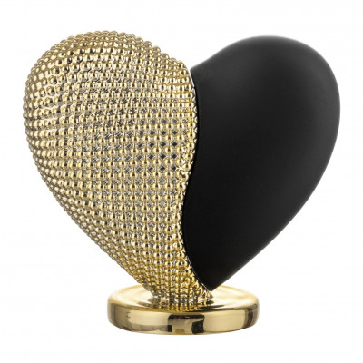 Bongelli Preziosi Cuore Bicolore Scultura grande con cuore in marmorino Colore: Nero/Oro