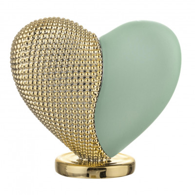 Bongelli Preziosi Cuore Bicolore Scultura grande con cuore in marmorino Colore: Verde/Oro