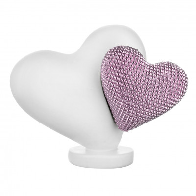 Bongelli Preziosi Doppio Cuoricino Scultura grande con doppio cuore in marmorino Colore: Rosa