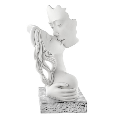 Bongelli Preziosi Il Bacio Scultura grande in marmorino dal design moderno Colore: Argento