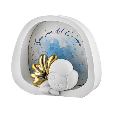 Bongelli Preziosi - Scultura in marmorino con angioletto e retroilluminazione led - SKU: ME2728
