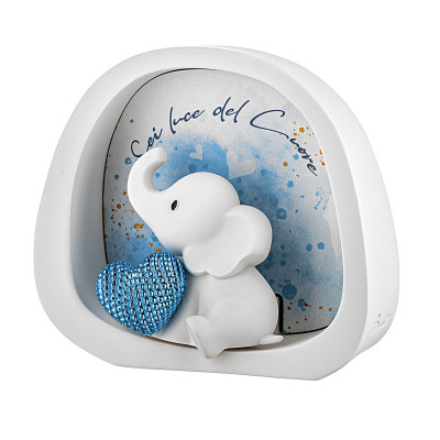 Bongelli Preziosi - Scultura in marmorino con elefantino e retroilluminazione led - SKU: ME2731
